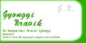 gyongyi mravik business card